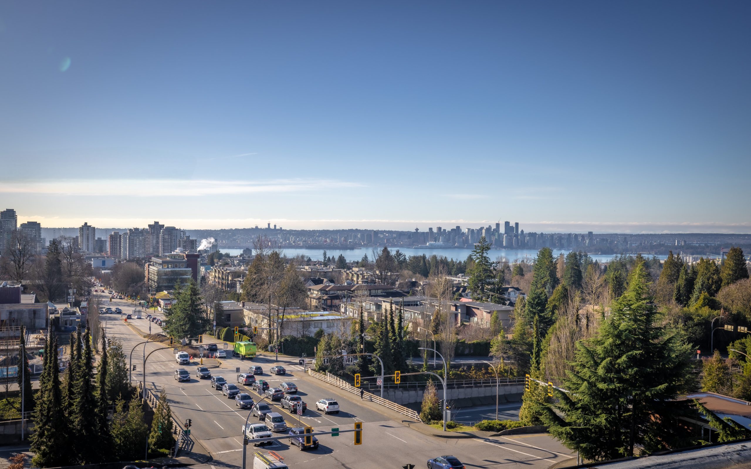 AXIR rooftop garden terrace overlooking North Vancouver
